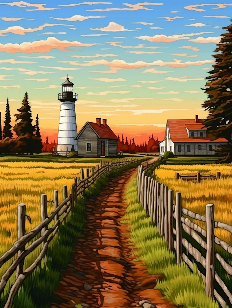 Fort Vancouver National Historic Site Fauvism Illustration 3