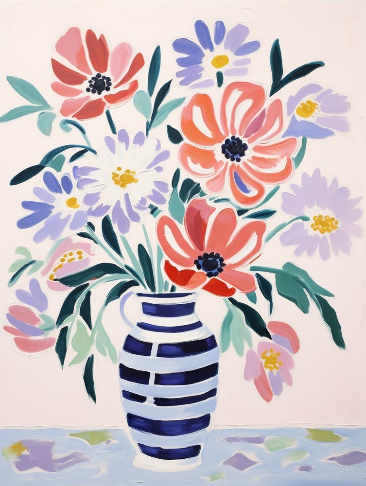 A Vase With Anemone, Flower Bouquet 1