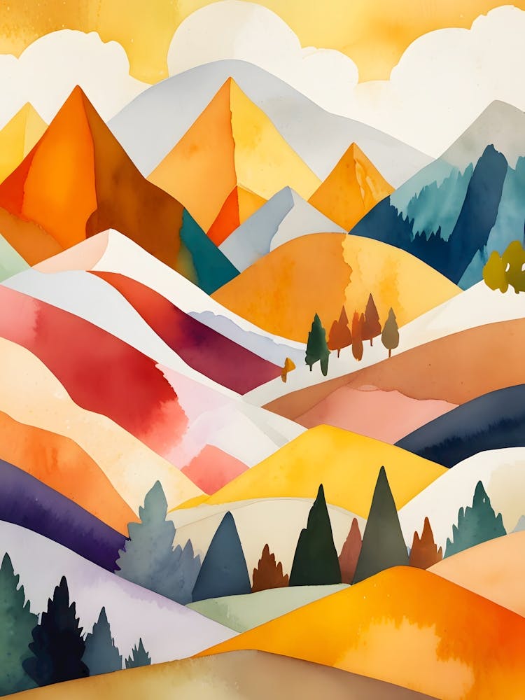 Entspannte Berglandschaft