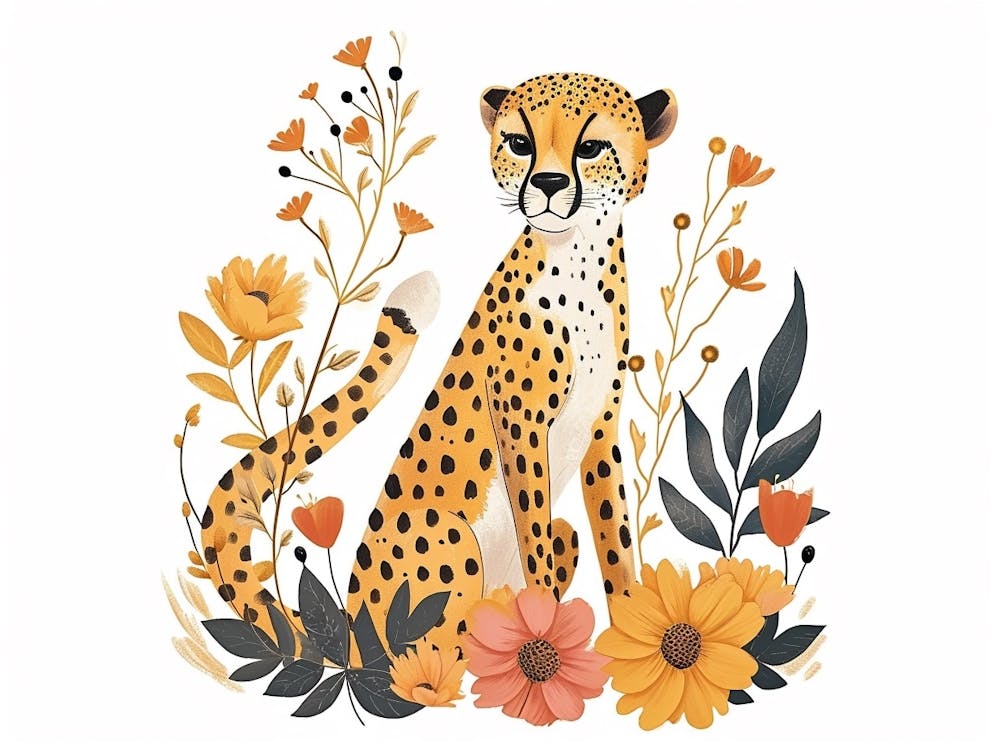 Little Floral Cheetah 5