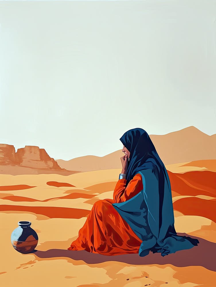 Arabian Woman In The Desert
