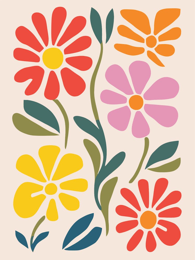 Flowers On A White Background 2