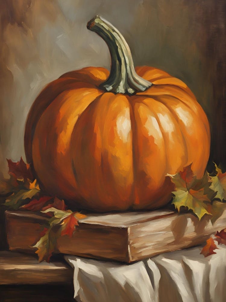Pumpkin On A Book