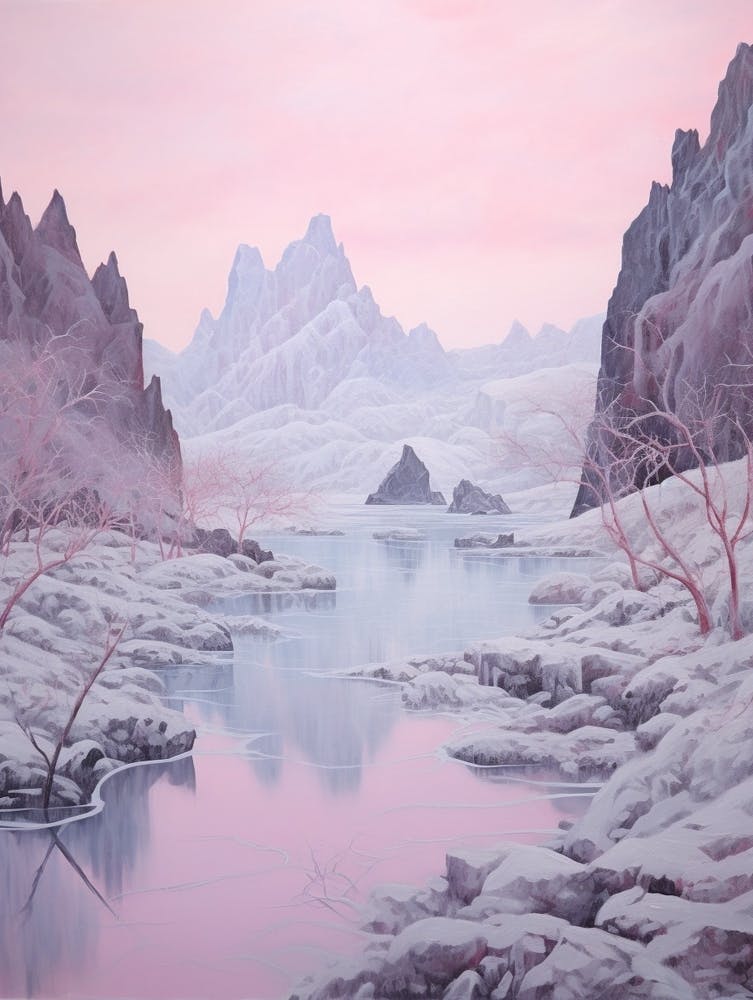 Dreamy Winter Painting Vatnajkull National Park Iceland 3