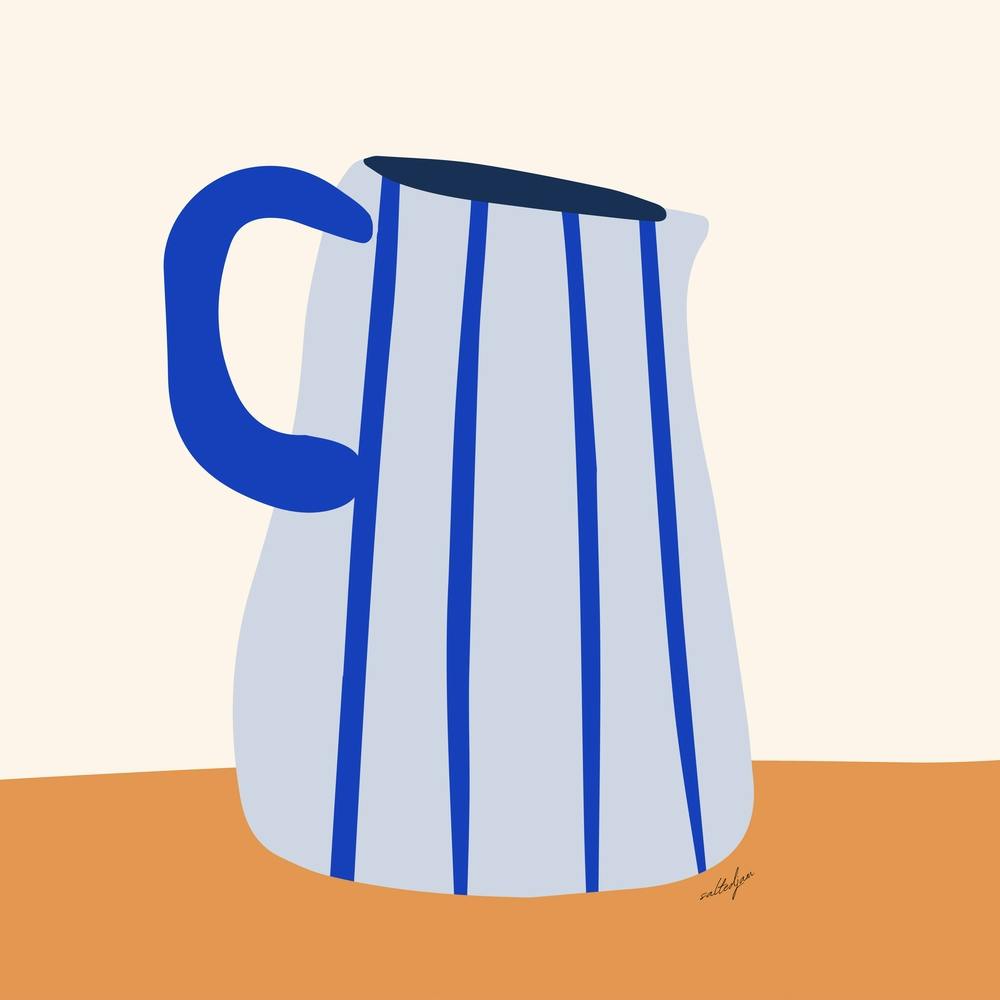 Blue Milk Jug Square