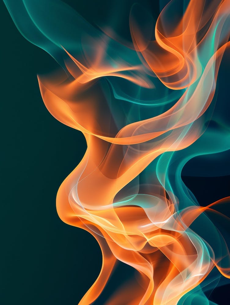 Orange And Blue Smoke