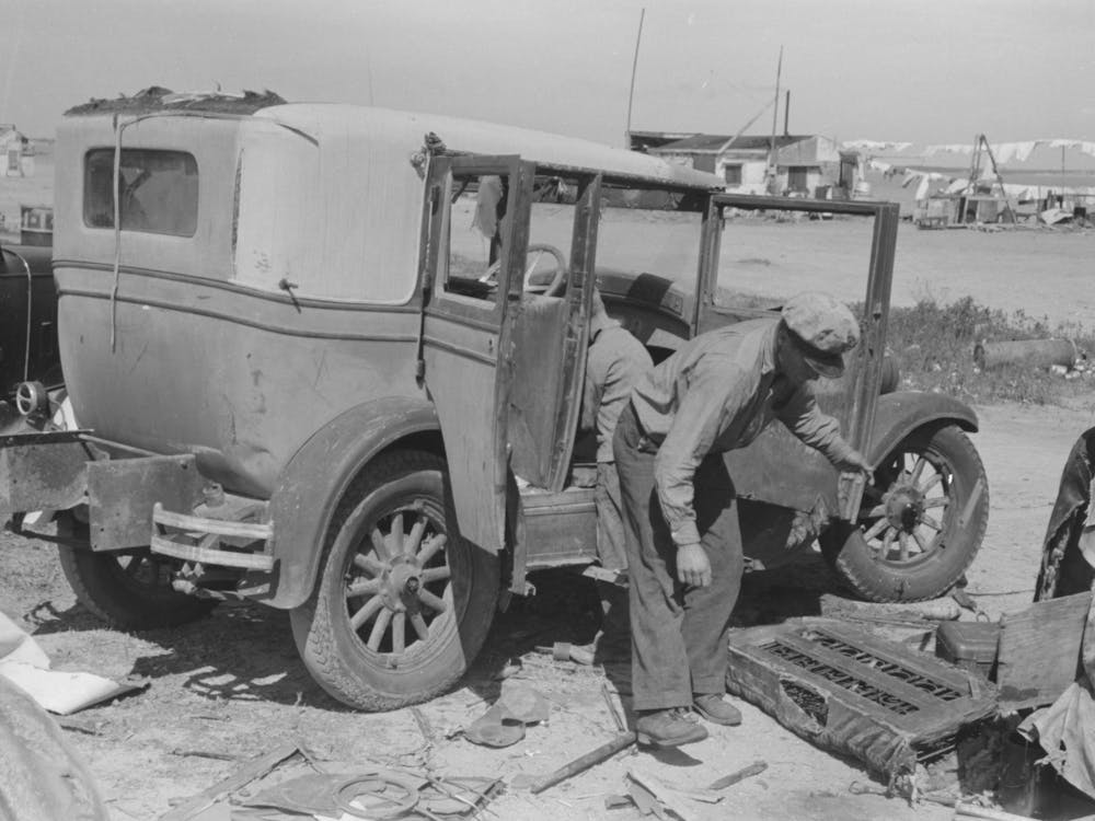 Untitled Photo, Possibly Related To Migrants Car And Tent, Edinburg, Texas By Russell Lee