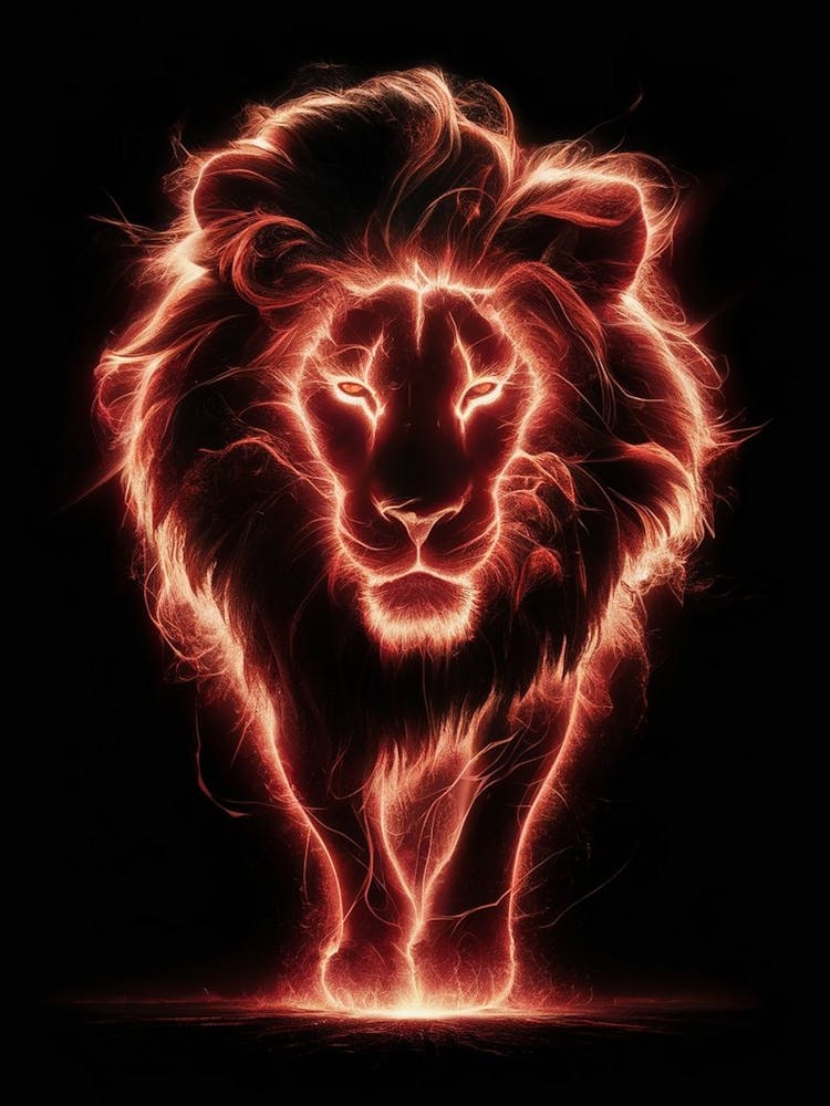 Lion In Flames