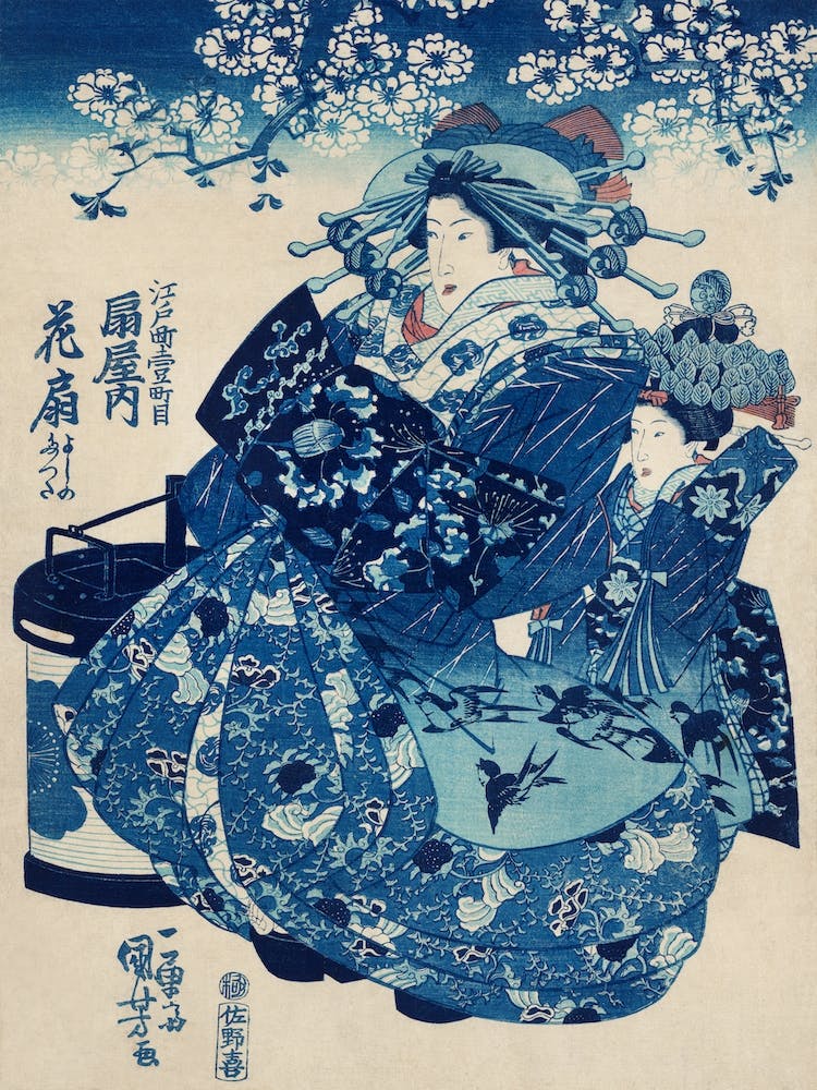 Ogiya Uchi Hanaogi; Utagawa Kuniyoshi