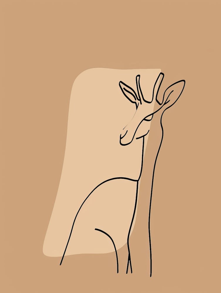 Girafe - Boho, Art au Trait 25