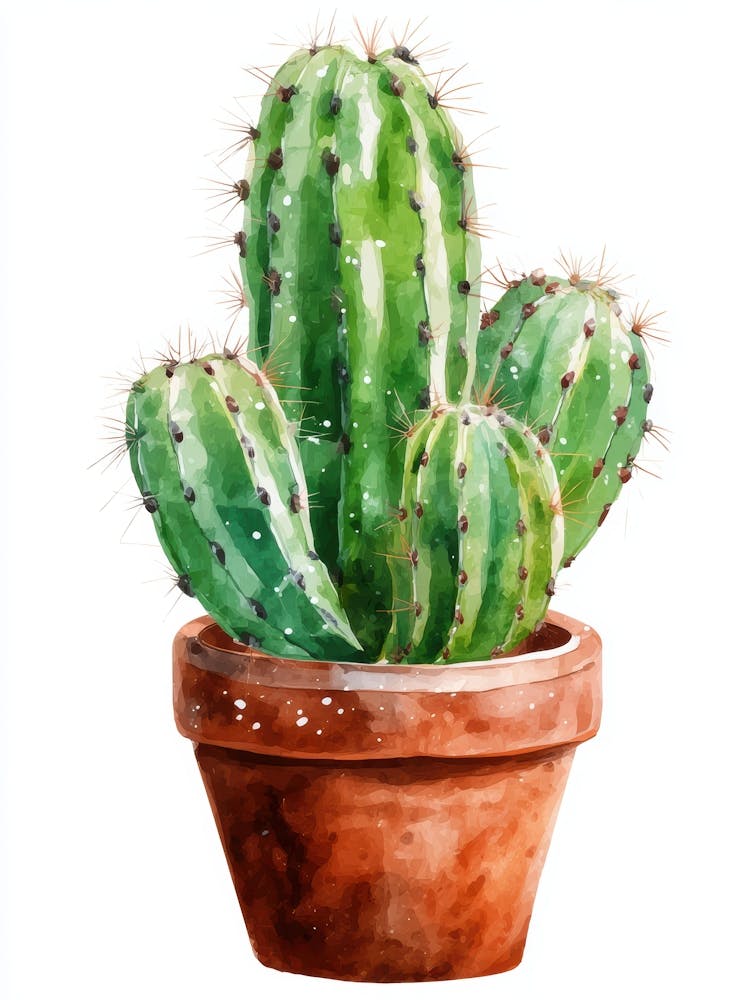 Watercolor Cactus