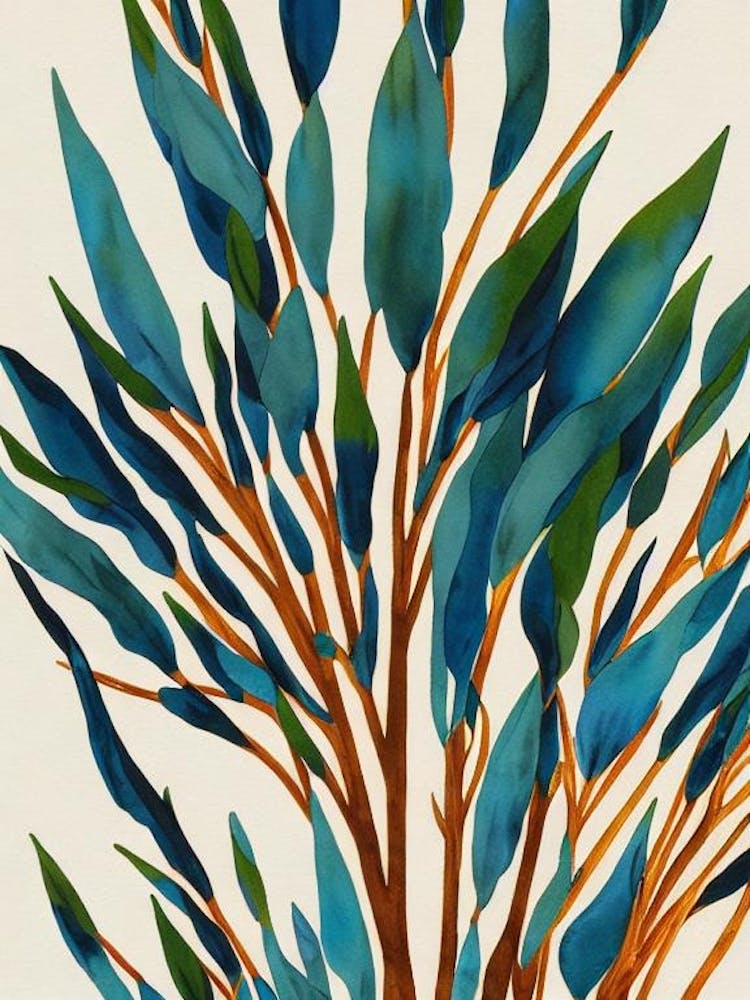 Acropora Nasuta 2 Vintage Graphic Watercolour Living Room Art print