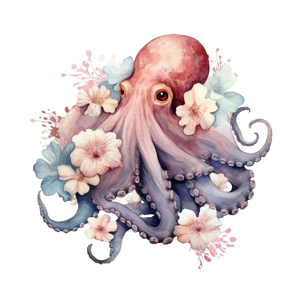 Octopus With Flowers