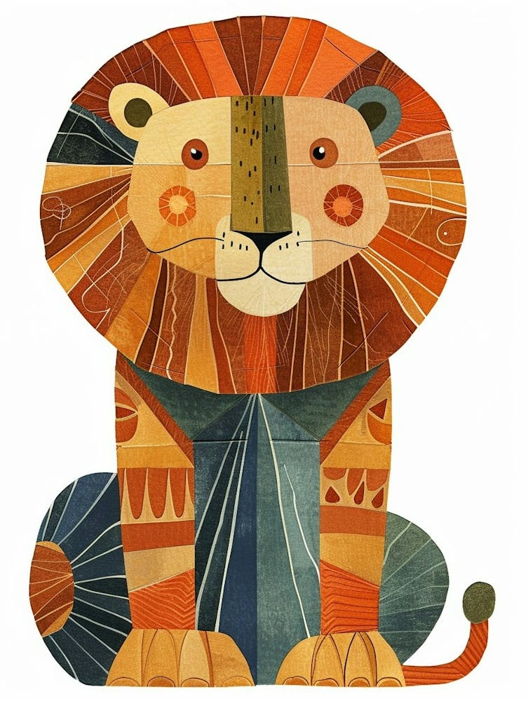 Barbary Lion Symbolic Imagery Clipart 7