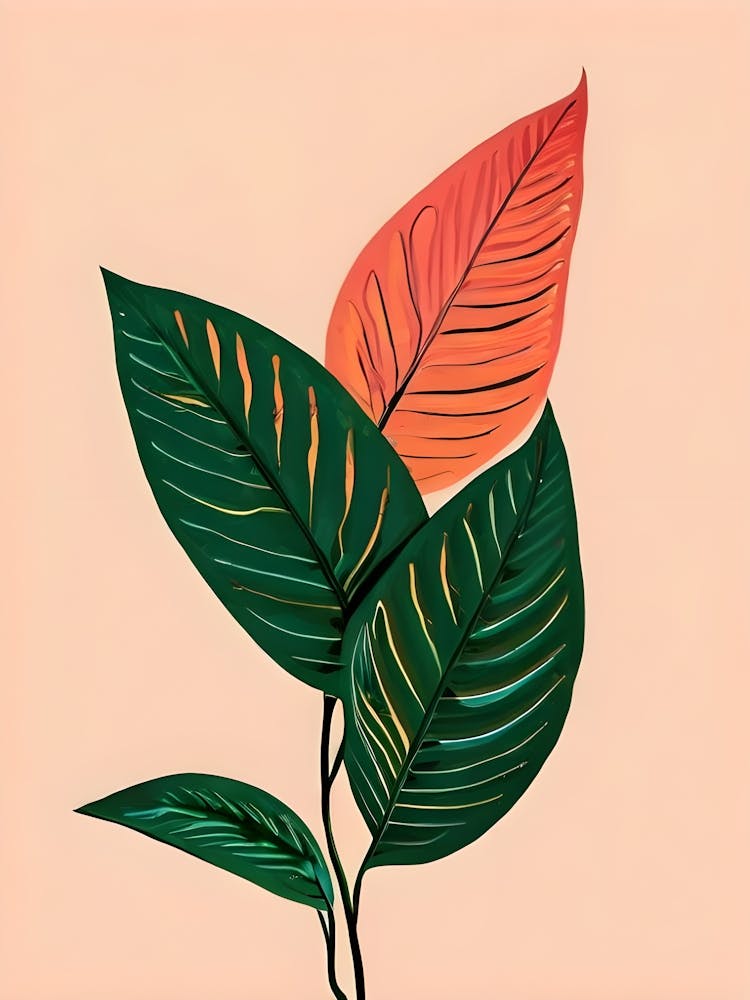 Two Leaves On A Branch
