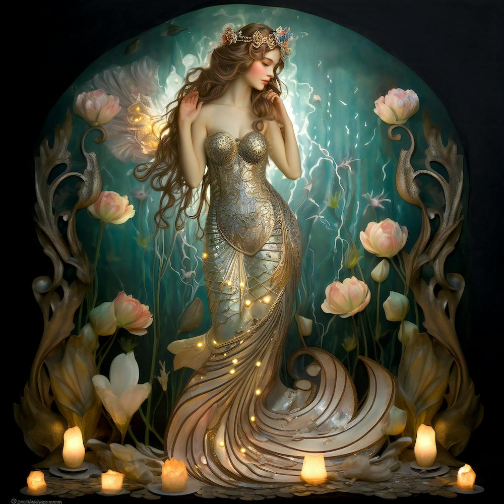 Mermaid With Candles