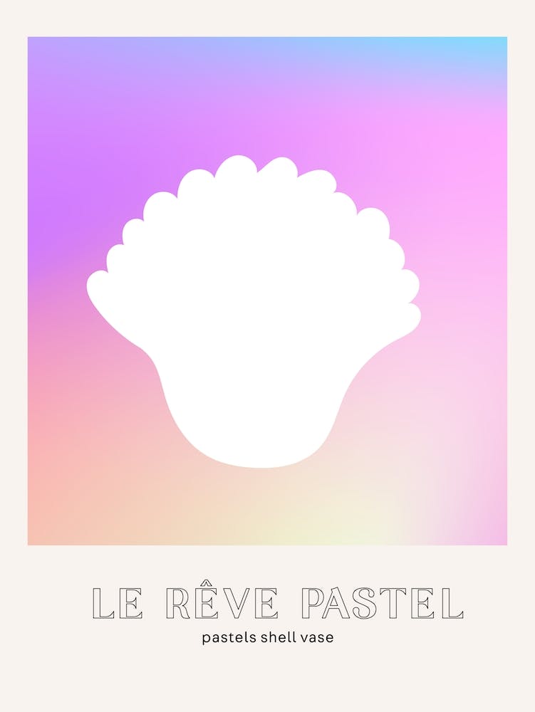 Le Reve Pastel Dream Sea Shell Vase