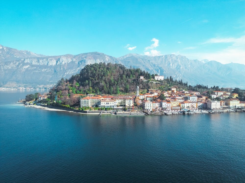 Aerial View Lago Di Como, Italy, Bellagio, Lombardy, Italy Wall Art. Italy Nature Print