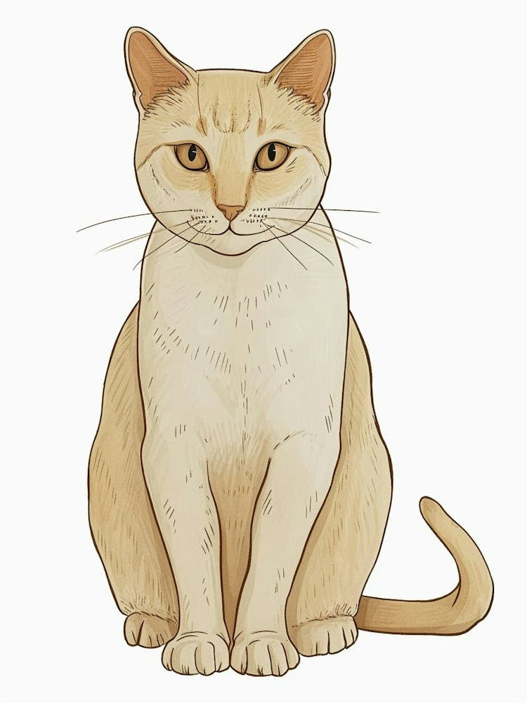 European Shorthair Cat Clipart Illustration 2