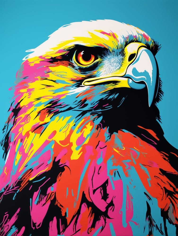 Andy Warhol Style Bird Hawk 2