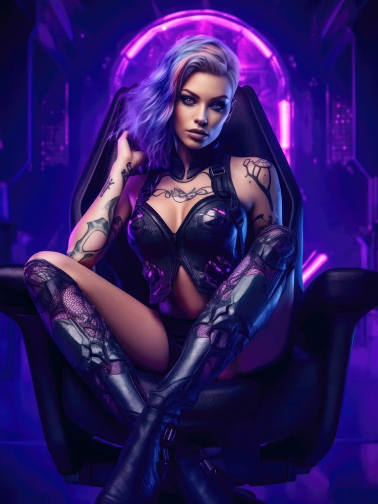 Cyberpunk Girl Queen