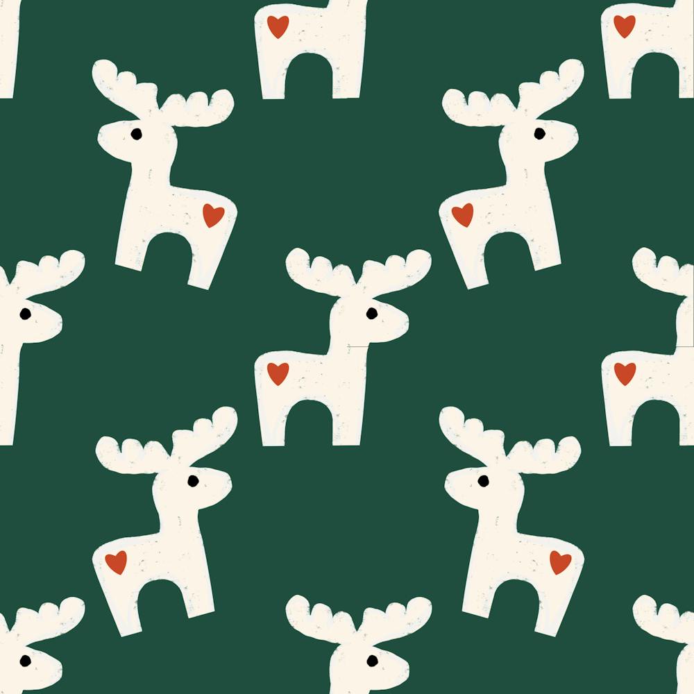 Dala Horse Minimal Retro Bold Green