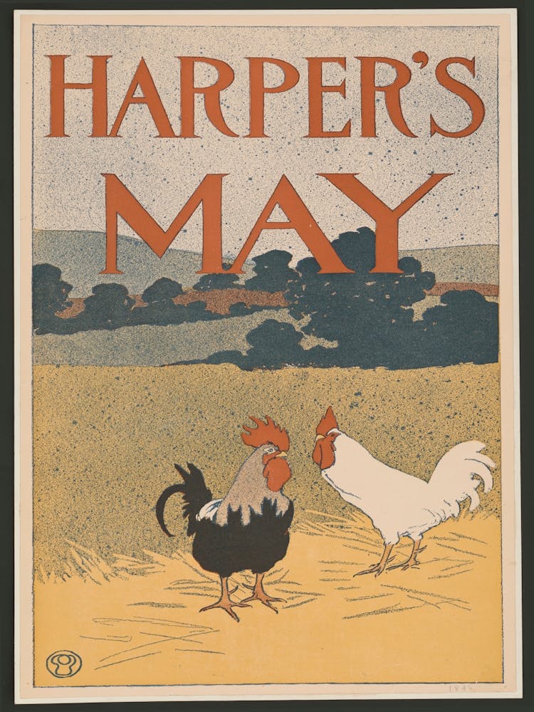 Chickens In The Field (1898), Edward Penfield