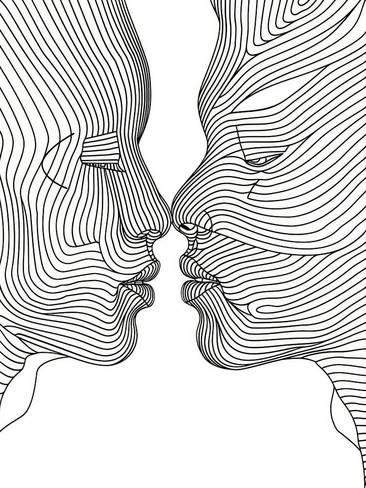 Minimalist Portrait Studies Woman Line 5