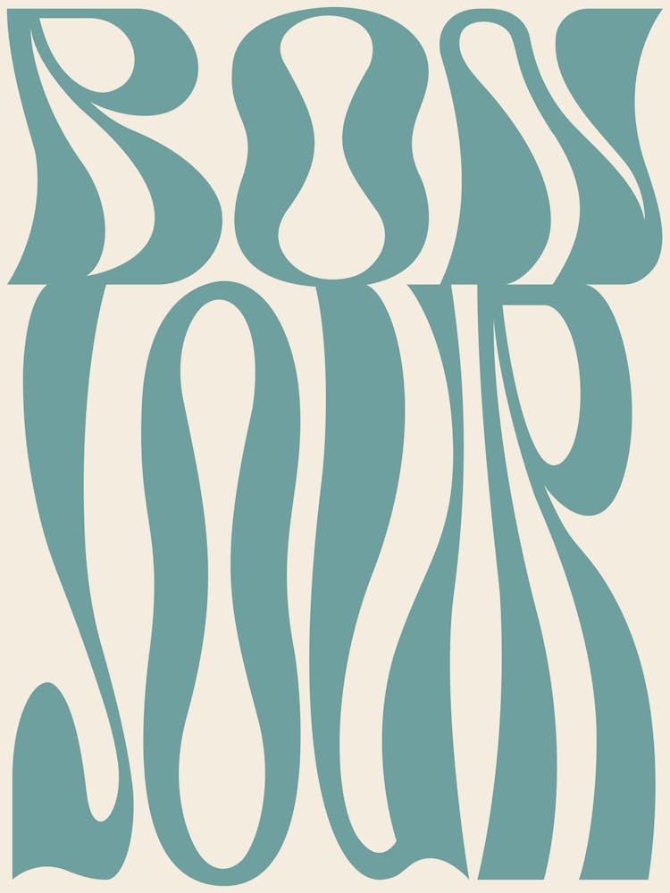 Retro Bonjour - Blue