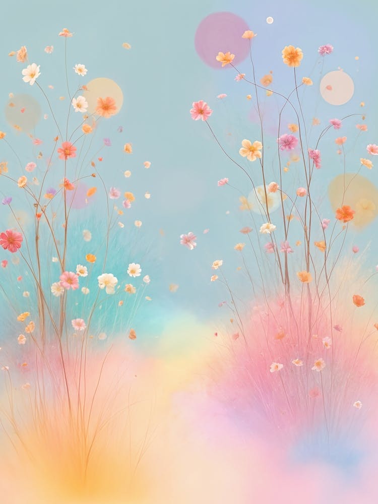 Floral Pastel Sunset Colours