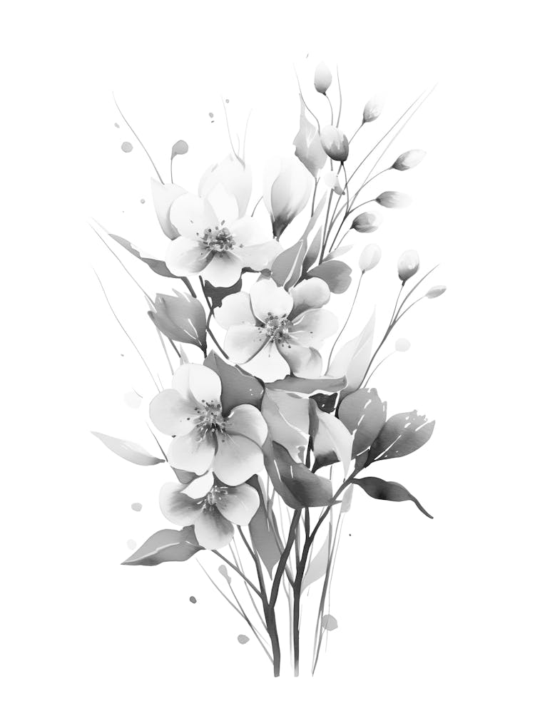 Black And White Flowers 40