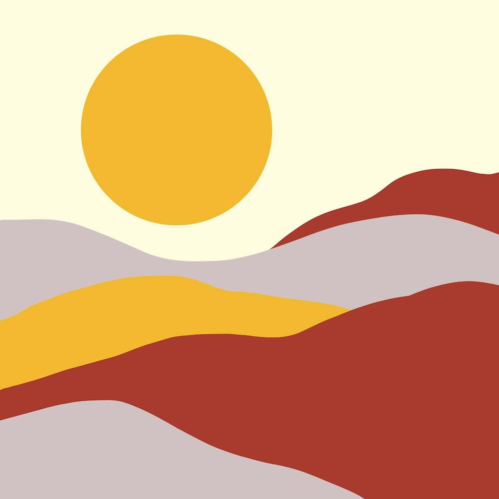 Boho Landscape Illustration