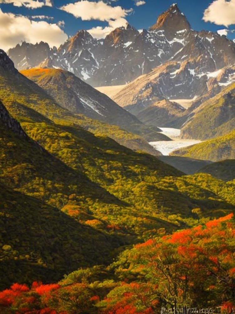 Tierra Del Fuego National Park Argentina Vintage Poster