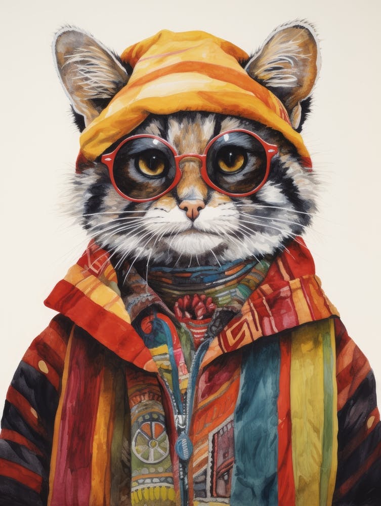 Cat In Glasses