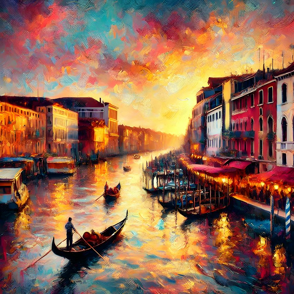 Golden Serenade Sonnenuntergang über Venedig
