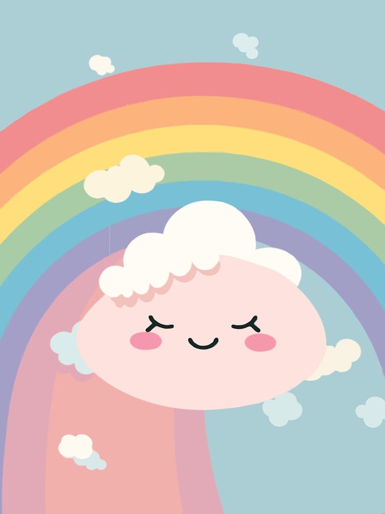 Rainbows Kawaii Illustration1