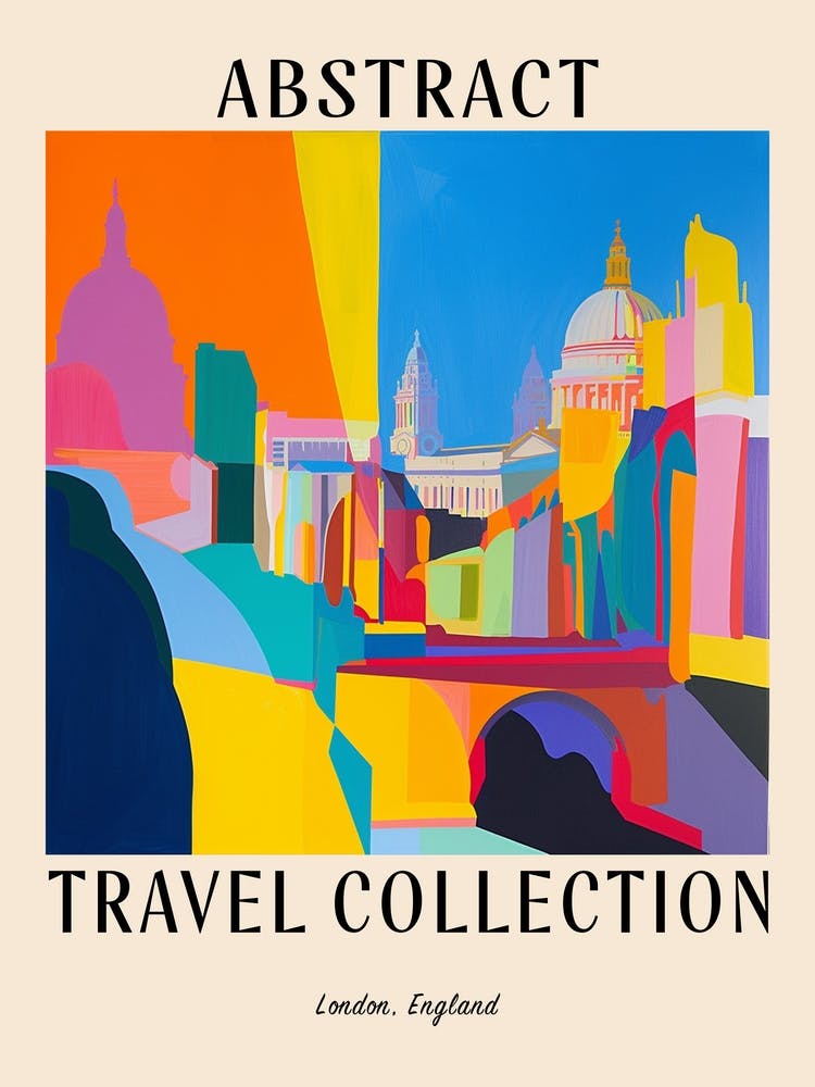 Abstract Travel Collection Poster London England 5