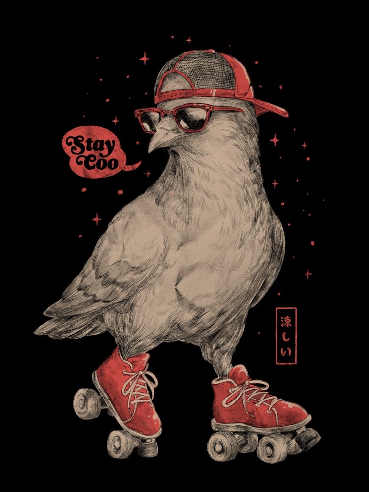 Stay Coo Cute Bird Roller Skate 1