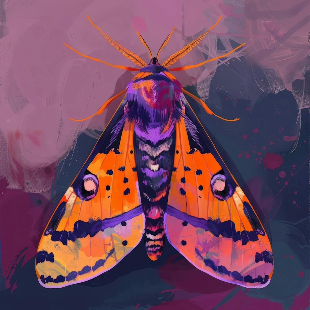 Moth on purple