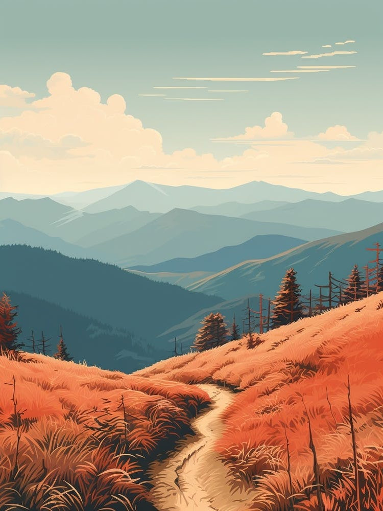 Appalachian Trail Usa 1 Hiking Trail Landscape