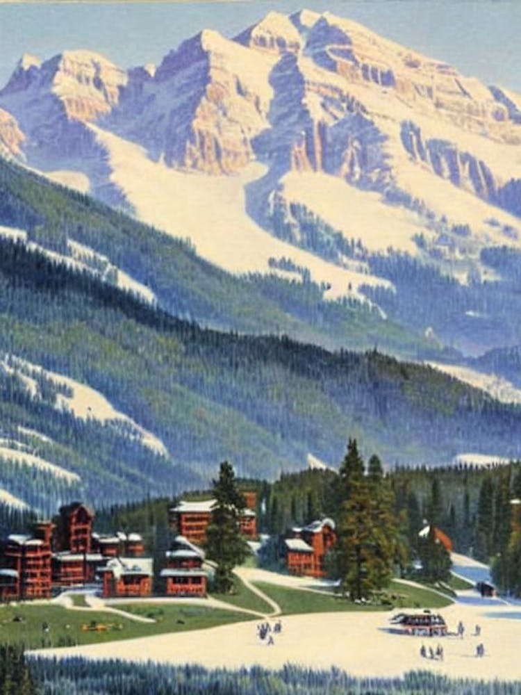 Telluride, Usa Ski Resort Vintage Landscape 3 Skiing Poster