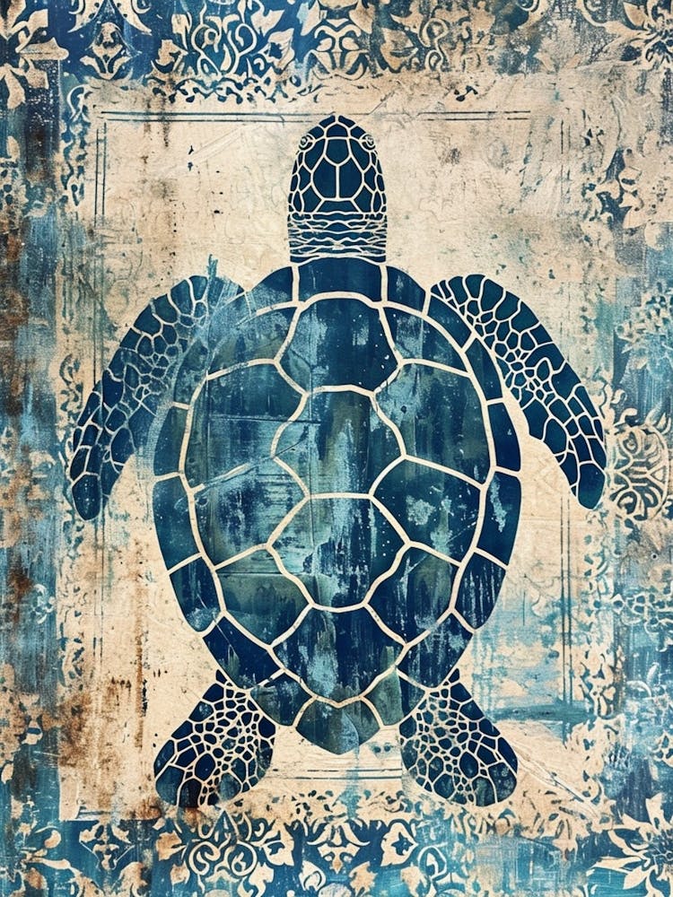 Wallpaper Textured Sea Turtle 1