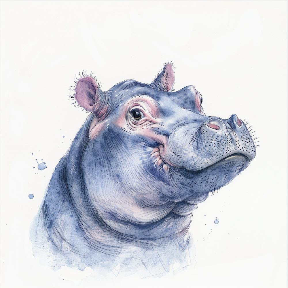 Hippo Canvas Print