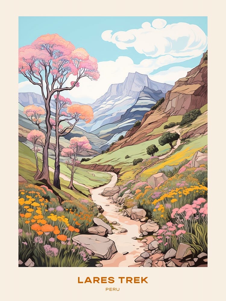 Lares Trek Peru Hike Poster