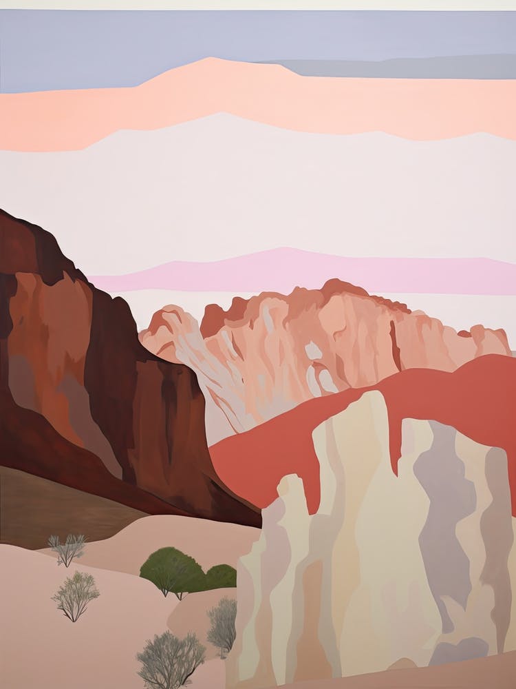 Mojave Desert   North America (United States), Contemporary Abstract Illustration 2