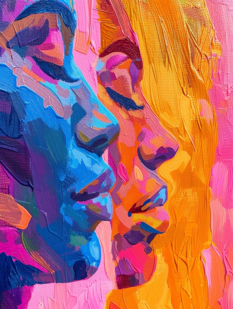 Two Women In Bright Colors