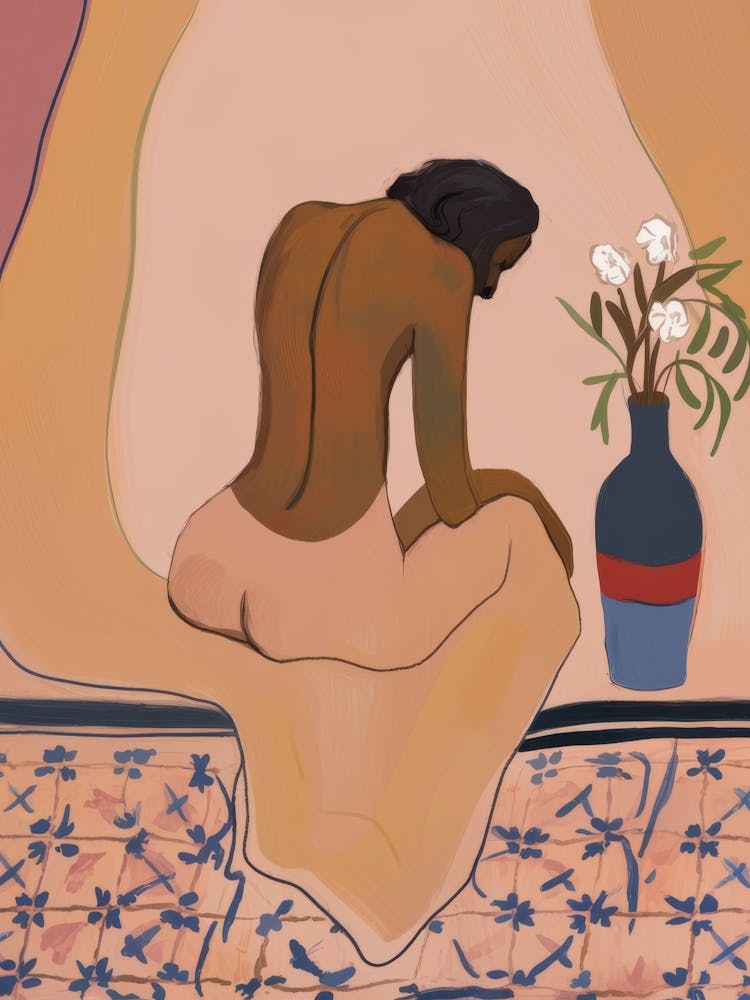 Nude With Vase