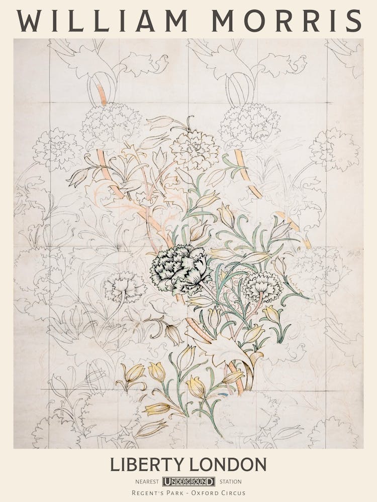 Liberty Print William Morris Wild Tulip