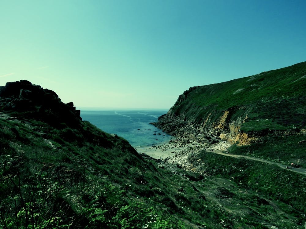 Cliffs Of Cornwall Landscape Ocean