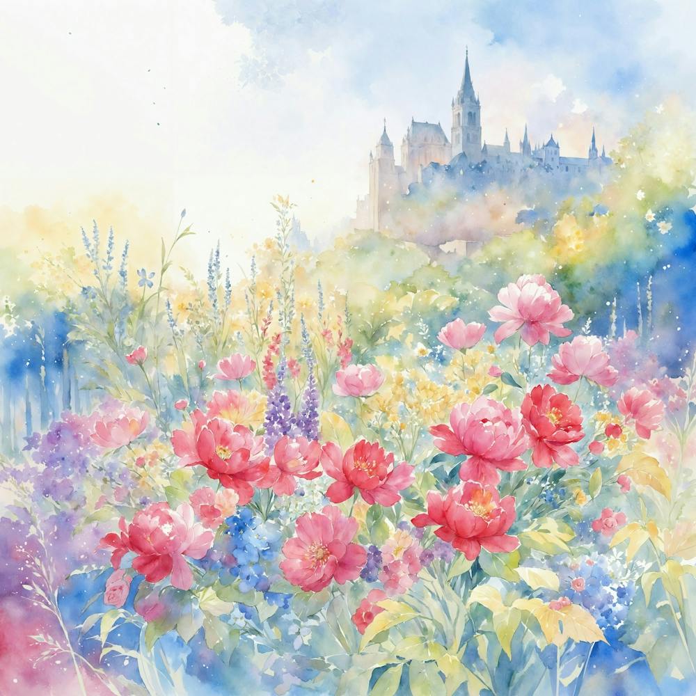 Peonies In The Garden